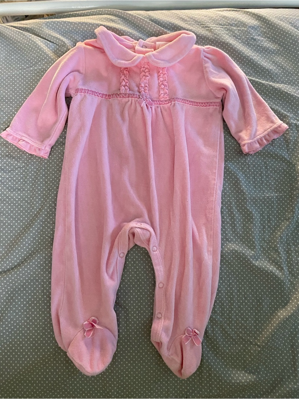 Classic Pink Baby One-Piece Footed Romper